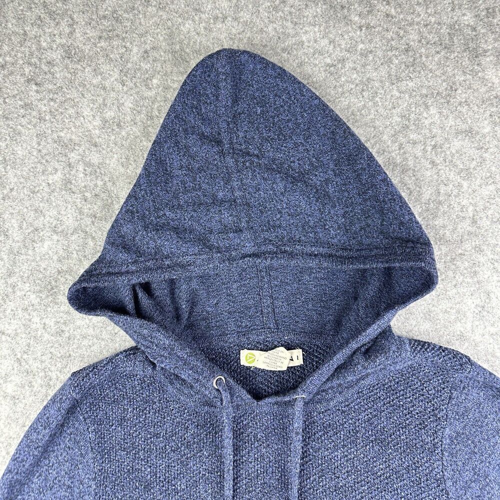 Akini Anthropologie Knit Hoodie Sweater Womens S Blue Yoga Gym Coastal Tunic - Picture 6 of 14
